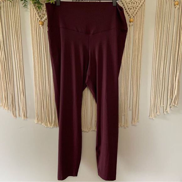 SOMA 24/7 High Waist Pocket Leggings Merlot Size XL - Picture 2 of 12
